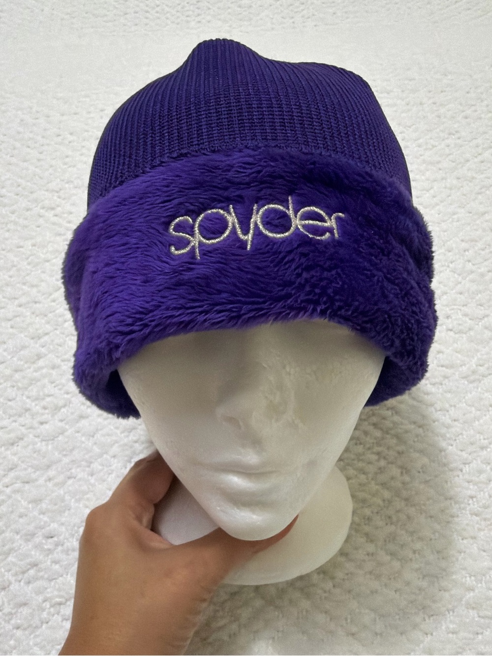 Spyder Fleece Purple Beanie Women’s Size M/L
